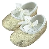 EasydealベビーGrilsソフトソールアンチスリップリボンメアリージェーンBling Bling靴Prewalker