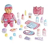 You & Me Baby and Diaper Bag Playset Eastern American And Includes a 16 inch Doll with Removable Out