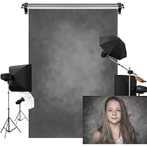Amazon | Kate 1.5x2.2m 無地 グレー 背景布 レトロ グレー 写真撮影用