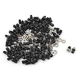金属ナット付き150個黒いプラスチック3mmのLED取り付けホルダーパネル