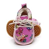 AutumnFallベビー女の子男の子花柄ベビーベッド靴Prewalker新生児幼児ソフトソール滑り止めスニーカー Age:6~12 Month