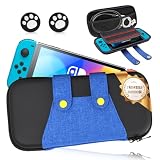 WスナップSWITCHケース Black Switch/有機ELモデル専用 スイッチ ケース 保護 収納 防塵 防水 耐衝撃 カード10枚 小物収納 (Switch/有機ELモデル専用,Black,)