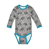 Me Tooメリノウール/ Bamboo Long Sleeved Baby Onesie – グレー( 3 m-12 m ) カラー: ブルー