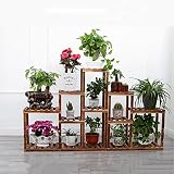 木製フラワーラック室内植物スタンド木製植物フラワーディスプレイスタンド木製ポットシェルフストレージラック屋外 (色 : A)