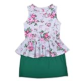 arina house(アリーナハウス) 花柄ノースリーブタイトワンピース（グリーンフラワー 15号(140cm)