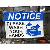 ウォールステッカー WASH HANDS サインステッカー 壁面 アメリカン雑貨