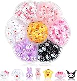YAYAMIYA ネイルアートチャーム キティ サンリオ 70個セット 3D キティ ネイルデコレーション ジュエリーパーツ デコパーツ 立体 可愛い 手作り ハンドメイド 1箱の漫画の釘の装飾のかわいく大きい釘の石 宝石類の部品はハンドメイドの装飾の部品を制作する12色 (G1-5)