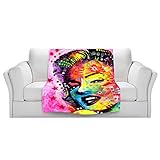 ブランケットウルトラソフトFuzzy 4サイズ！DIANOCHEデザインからby Dean Russoマリリン・モンローIIホームDecor Unique Designer芸術的スタイリッシュな寝室ア