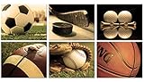 スポーツ壁アート – 6パック 8 x 10