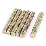 DealMux 1mmピッチのM6 X 40mmの全ネジ棒バーブロンズトーン6個
