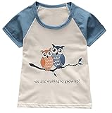 Plus Nao(プラスナオ) Tシャツ カットソー キッズ 子ども服 男の子 女の子 子供 プリントＴシャツ 可愛い ラウンドネック 柄 星 夏 女児 男 110 B