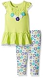 Kids Headquarters Little Girls' 2 Pieces Tunic Pant Set Lime 6 [並行輸入品]