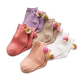 [インソミラ] InSomila 子供のソックス 綿 子供靴下 キッズ ソックス 5足 セット 女の子 お姫様 可愛い ベビー シンプル カラー 柔らかい 秋 冬