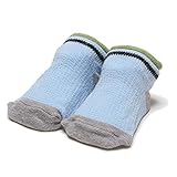 ワッフル生地カップソックス サックス 11-13cm