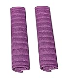 2 PCSリネンカーシートベルトショルダーパッドシートベルトパッド、 紫の