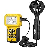 HoldPeak HP-846A Digital Wind Speed Air Volume Meter Anemometer Handheld with Data Logger and Carry 
