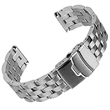 Geckota　チャレンジャー　ステンレススチール　ソリッドメタルリンク　時計替えベルト　つや消し仕上げ　20mm