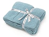 (カシウエア)kashwere ブランケット BLANKET t-30-17-52 Tender Blue 137cm×cm187cm [並行輸入品]