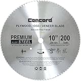 Concord Blades PLY1000T200HP 10-Inch 200 Teeth Plywood Steel Saw Blade [並行輸入品]