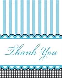 Creative Converting Sweet Baby FeetブルーThank You Notes、8-count