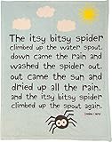 Super Cute The Itsy Bitsy Spider Warm Fleece Baby Blanket 30 x 40 by Manual Weavers