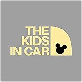 Amazon ディズニー風 Kids In Car キッズインカー ステッカー カッティングシート パロディ 子供を乗せています 12色から選べます 白 ステッカー デカール 車 バイク