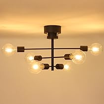照明シーリング電球6個　 多灯シーリングランプ 6灯 LED E17 角度調整可能(小さめガラス/モダン