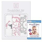 SwaddleDesigns SwaddleLite Set of 3 Marquisette Swaddle Blankets Premium Cotton Muslin and The Happi