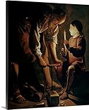 Georges De La Tour Premiumシックラップカンバスウォールアートプリント題名St。Joseph , the Carpenter 20" x 24" 2308277_24_20x2