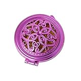 Merssavo 中空ポータブルミニポケットメイクアップミラー二重折りたたみサイド