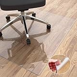 YKFN チェアマット 透明 床保護マット PVC製 65x180cm 厚み1.5mm クリア 床傷防止 チェア マット オフィス ダイニングマット カーペットプロテクターマット 特大サイズ 透明マット 足元マット 抗菌防臭 ずれない テーブルマット 椅子 食卓 フロア 畳 机下 滑り止め 床暖房対応