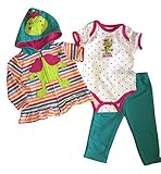 3 Piece Set – " Frogプリンセス」フルZipジャケット、ボディスーツとパンツ カラー: マルチカラー