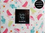 Cynthia Rowley Girls 3 Piece Twin Sheet Set Pink Blue Green Birds Floral [並行輸入品]