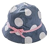 (トヨベイ)Toyobuy キュート バケットハット サファリハット キッズ 女の子 赤ちゃん 帽子 水玉柄 コットンキャップ 子供サンバイザー リボン付き カジュアル 日よけ 54cm