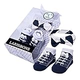 LaRibbons ベビー ボーイ ソックス & 蝶ネクタイ 新生児 赤ちゃん ギフト セット (セット 1)
