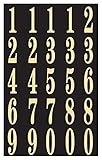 Hy-Ko MM-3N Self-Stick Numbers, 2", Black/Gold (2 Pack) [並行輸入品]