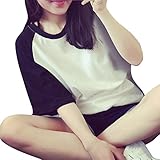 Plojuxi Tシャツ レディース 半袖 切り替え 無地 創意デザイン トップス ブラウス カットソー スポーツ おしゃれ 大きめ シンプル カジュアル おおきいサイズ 夏 ファション かわいい 通