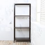 デザインラック 幅60×奥行27×高さ140cm 4段 ブラウン 40kg/段