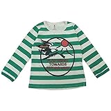 【秋冬物】 chocola(ショコラ) 天竺ボーダー長袖Tシャツ 100cm /グリーン NO.CH-1514-13012