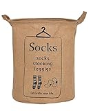 GreenForest Linen Round Storage Basket, Blue by Green Forest