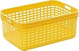 和泉化成 収納バスケット キッズ タフバスケット角1型 イエロー (60.7×42×高26cm)