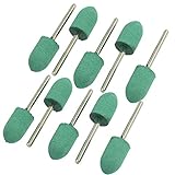 uxcell ゴム砥石 軸付砥石 ルーター用ビット　ダイヤモンドリューター　3mmシャンクダイヤ　12mmヘッドダイヤ　20mmヘッド長　10個