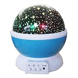 ナイトライト、スターランププロジェクター360度回転、4 LED電球8モードベビーNursery、Bestクリスマス誕生日ギフトforキッズ子供