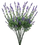 鳥FIY人工ラベンダー花DIY床Garden Officeウェディングの装飾、人工植物( 4束)