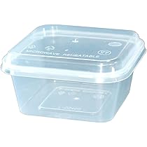 Amazon.co.jp: 汁もれに強い 使い捨て PP四角容器 タッパー 450ml 50個