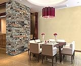 QIHANG Three-dimensional Wallpaper Brick Wall Wallpaper 3D Textured Bricks Cyan-blue Color [並行輸入品]