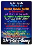 In Our Family, We Do Disney - Metal Wall Sign Plaque Art Inspirational D7P