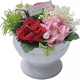 プリザーブドフラワーアレンジＬ（陶器入り） レッド Ｅ９１０４−１０３