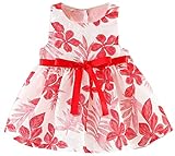 Plus Nao(プラスナオ) ノースリーブワンピース フレアワンピース ミニワンピース 子供ドレス キッズドレス 子供服 ベビー服 女の子 女児 キ レッド 70