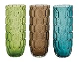 Deco 79 67468 Glass Vase, 3 Assorted, 5 by 12' [並行輸入品]